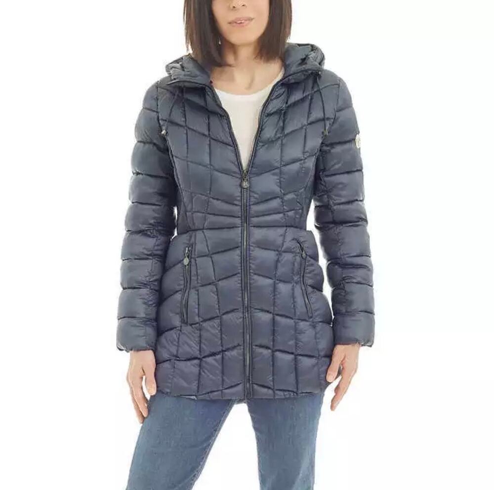 Bernardo Ladies' Hooded Packable Quilted Puffer Jacket Coat Size XS